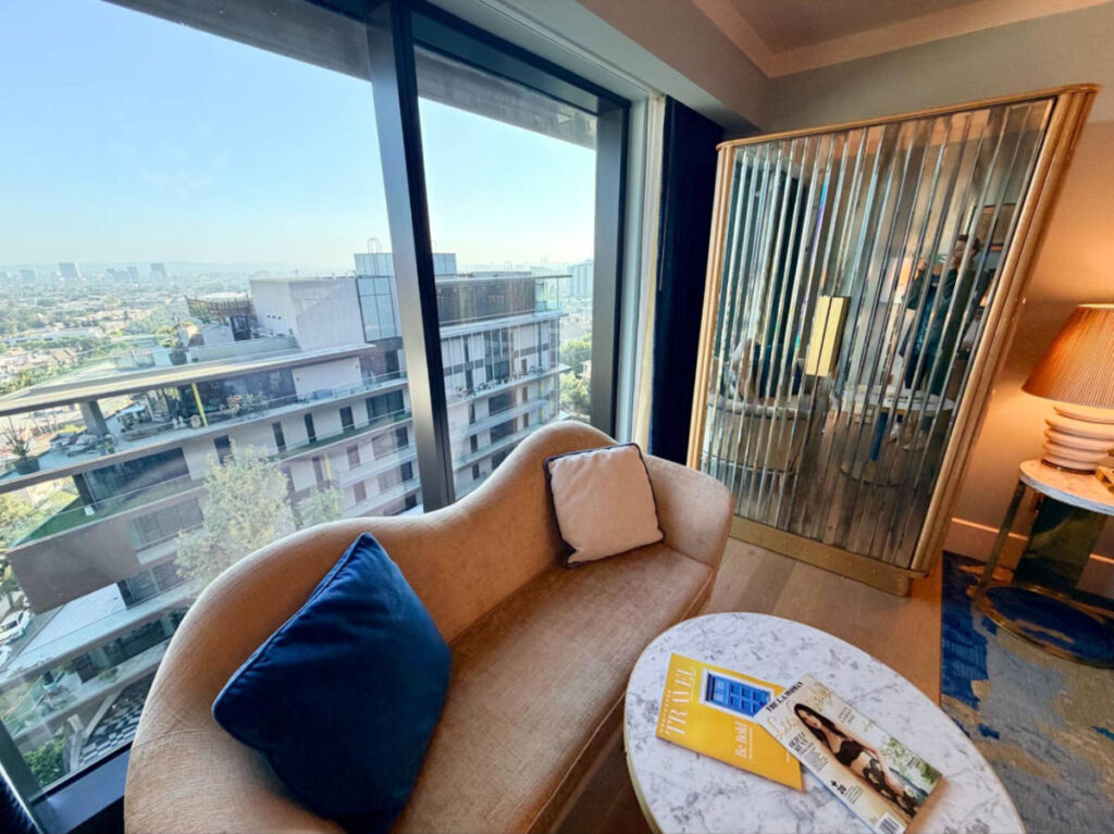 Overlooking view of the skyline from the room in Sun Rose