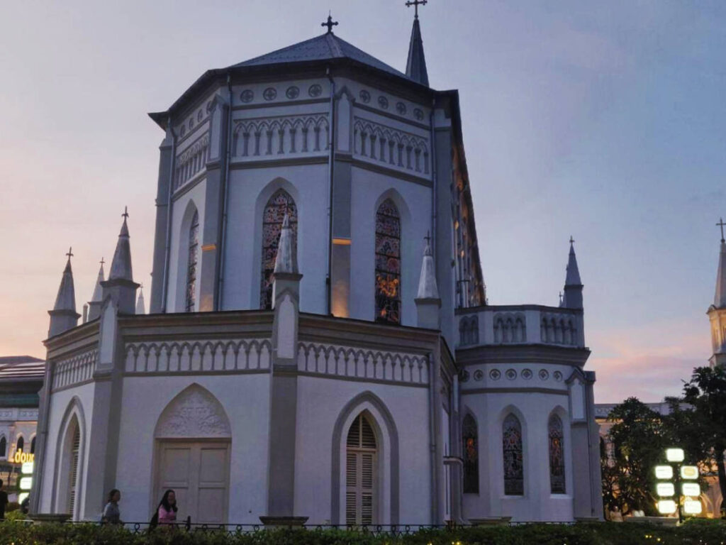 The CHIJMES building from the outside in Civic District