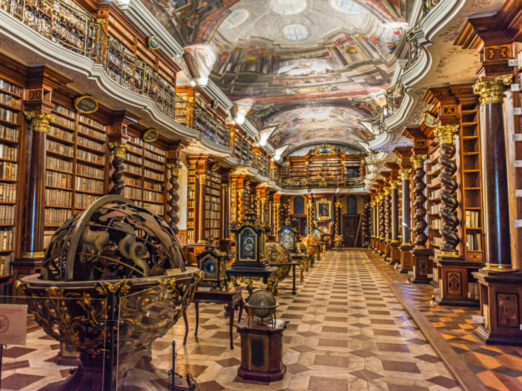 View inside the Clementinum Library