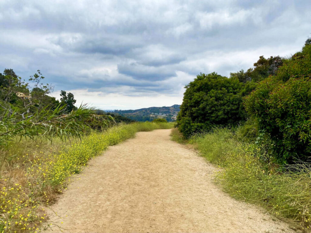 A cloudy sky over the trail in LA