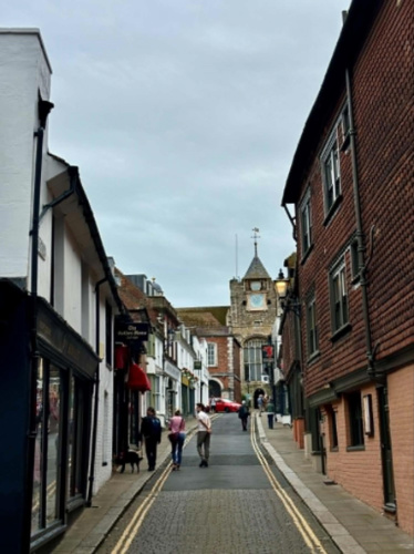 People walking along the cobbled streets of Rye