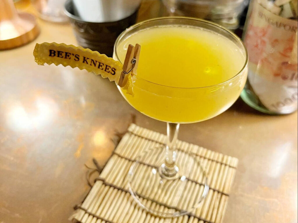 The signature cocktail from Bees Knees Bar
