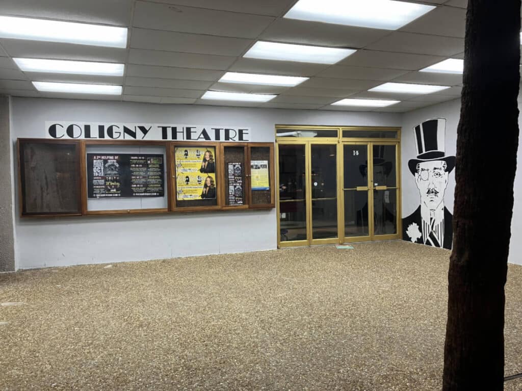 View inside the Coligny Theater