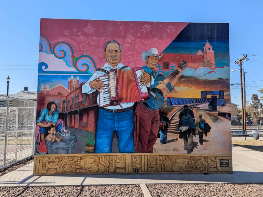 A colorful mural in El Paso
