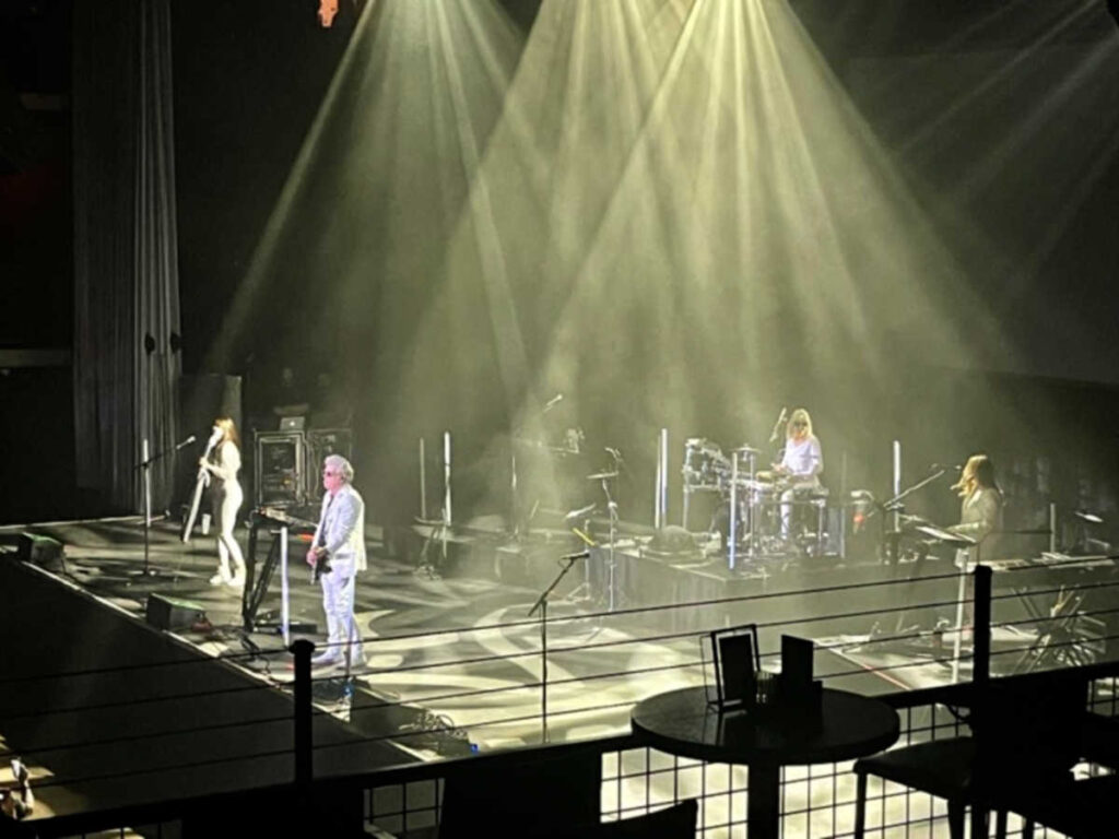 View of the performers on the stage at 713 Music Hall