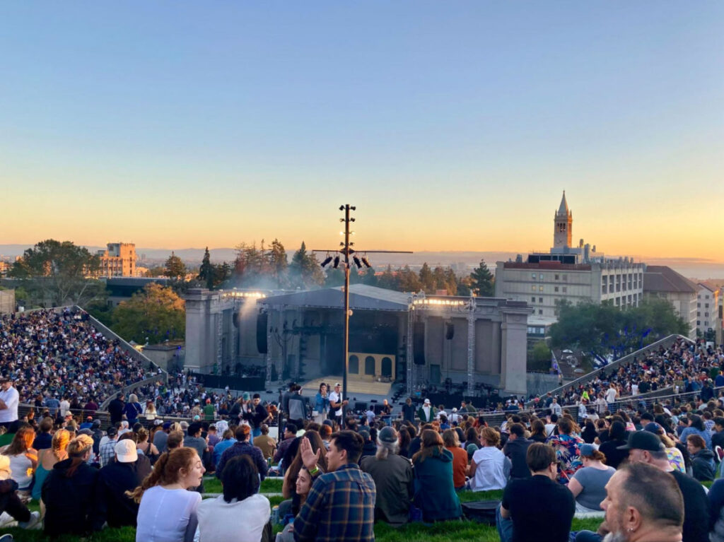 Crowd of people waiting for the Concert at the Greek Theater to start