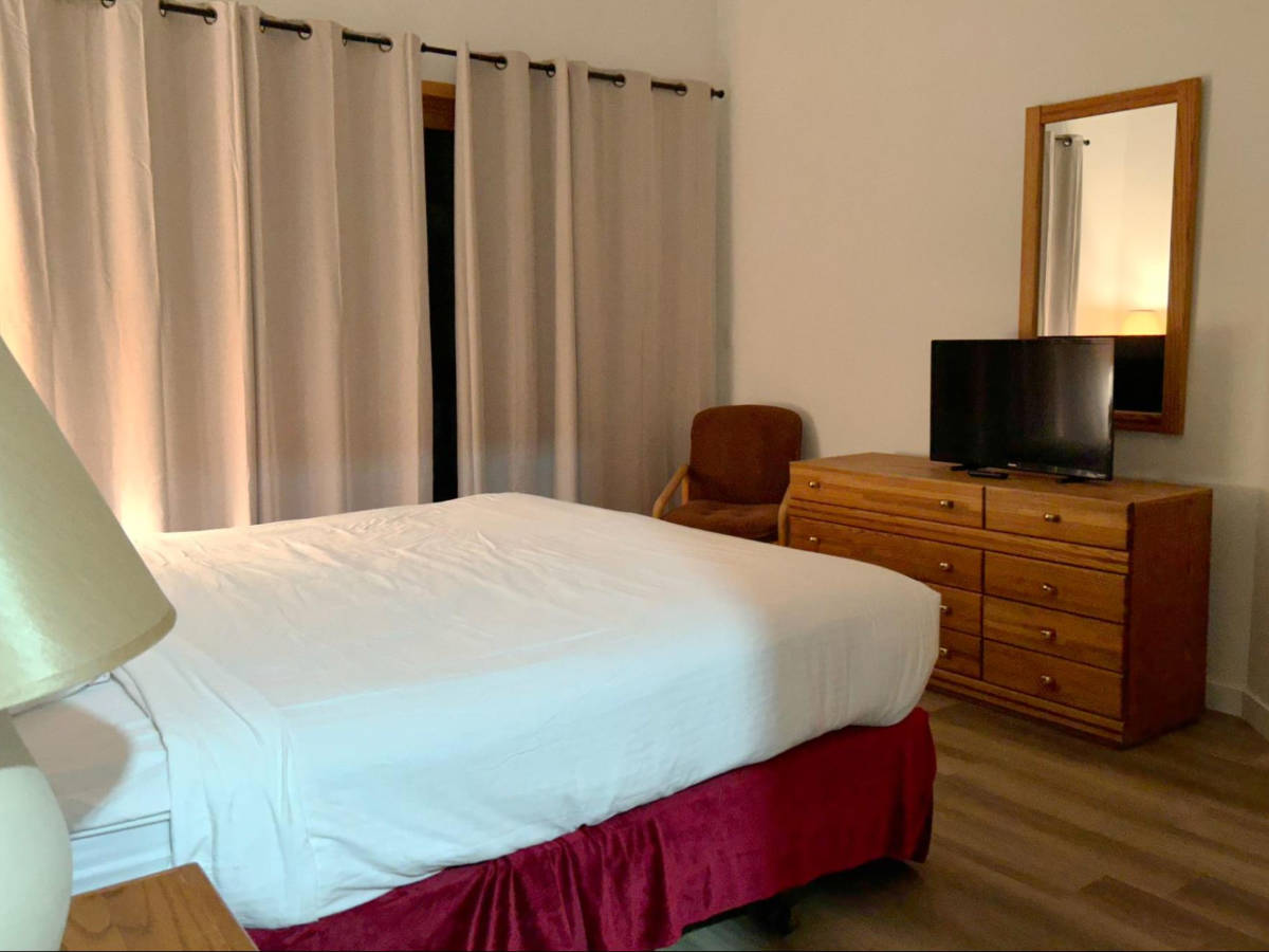 The interior of the room in the condo rental