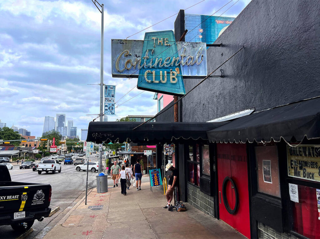 The view outside Continental Club