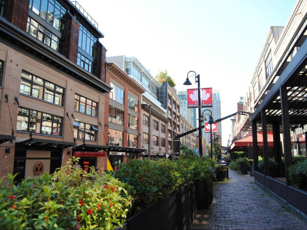 View of the converted warehouses in Yaletown