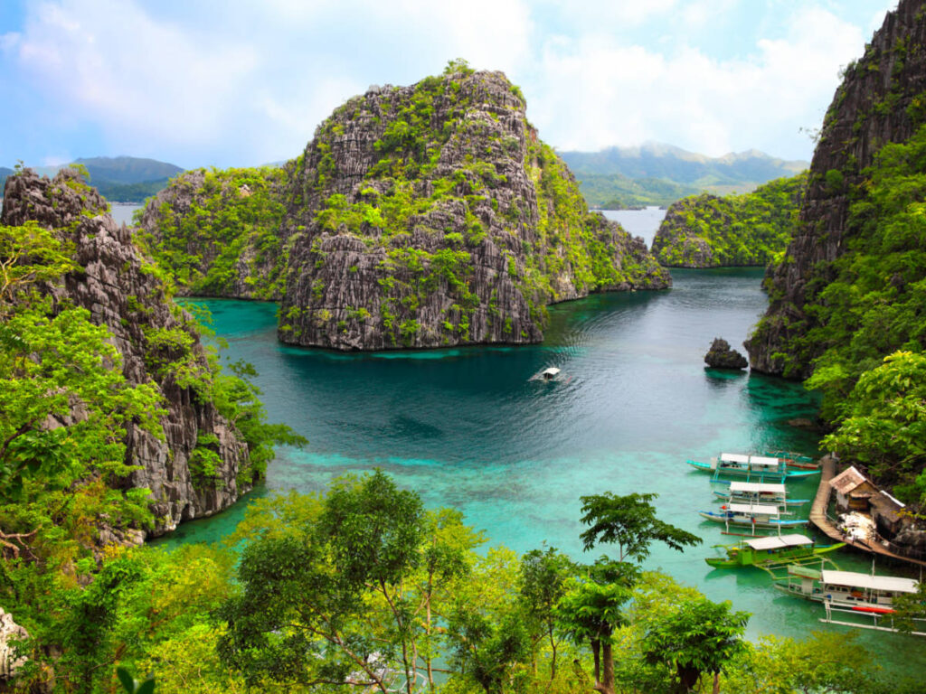 Top view of Kayangan Lake in Coron