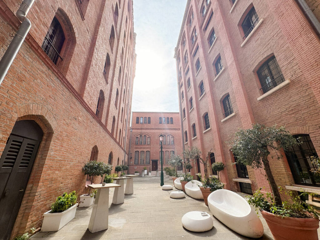 View of the central courtyards at Hilton Molino Stucky