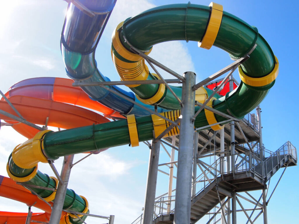 One of the water slides in Cowabunga Canyon Water Park