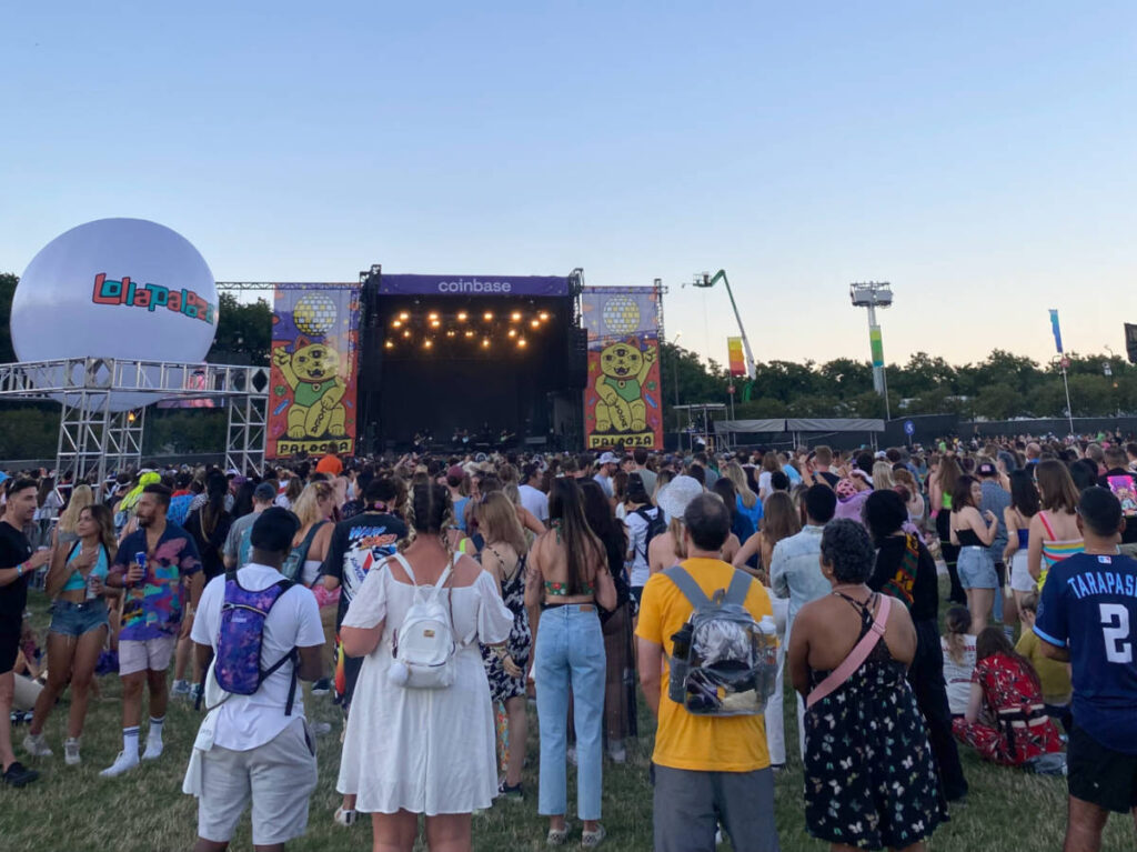 The crowd enjoying at the Lollapalooza