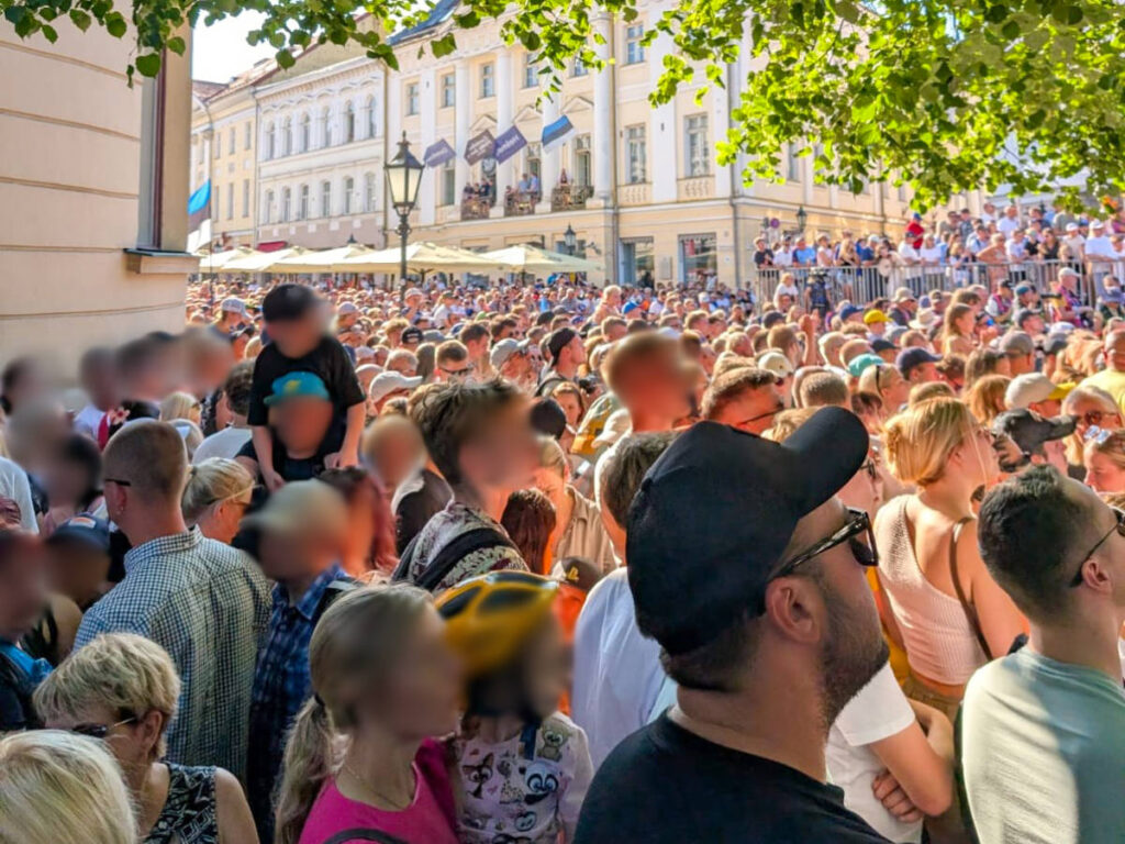 The crowd at the the World Rally Championship in Tartu