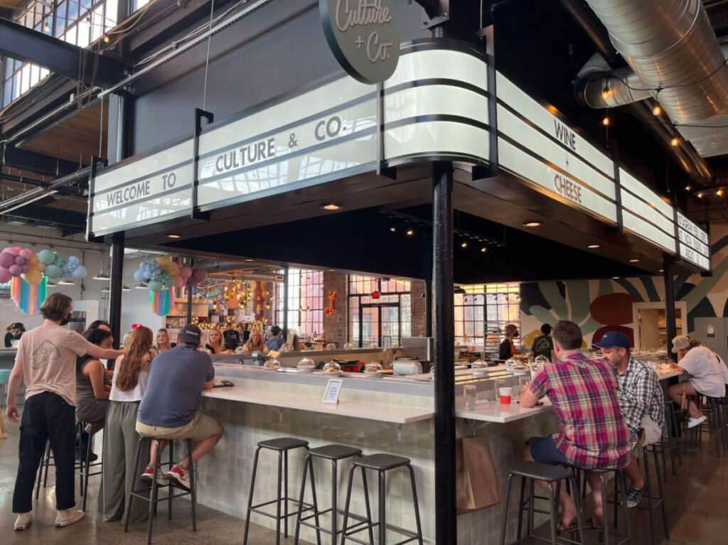 People eating at the Culture & Co. in L&L Market