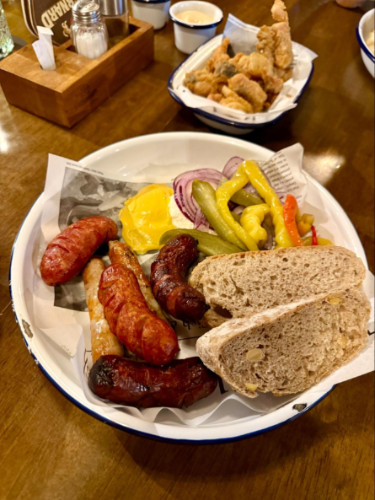Czech wiener sausages on a plate