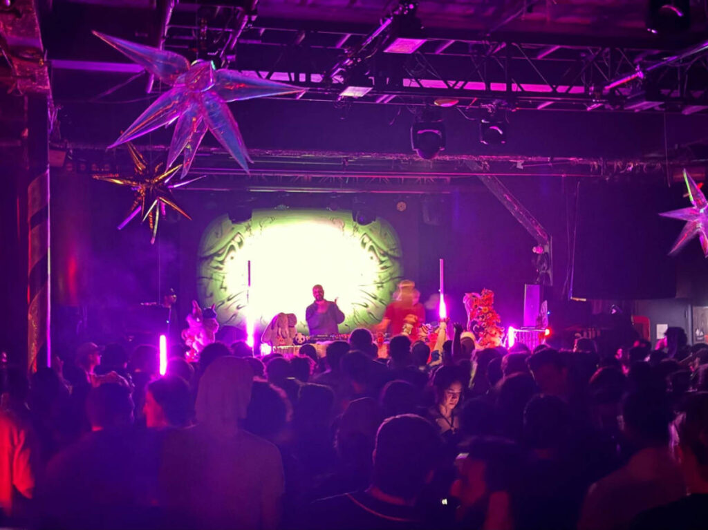 A DJ performing at Club Space