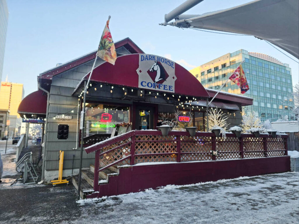 View of Dark Horse Coffee from the outside