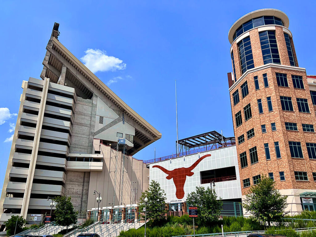 View of the Darrell K Royal-Texas Memorial Stadium