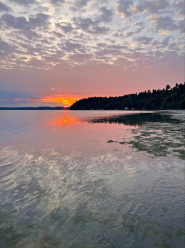 Sunset view at Dash Point State Park