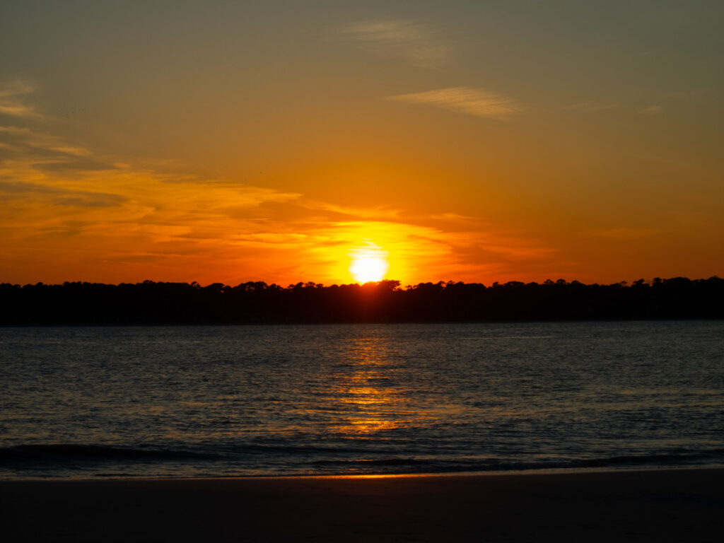 View of the sunset at Daufuskie Island