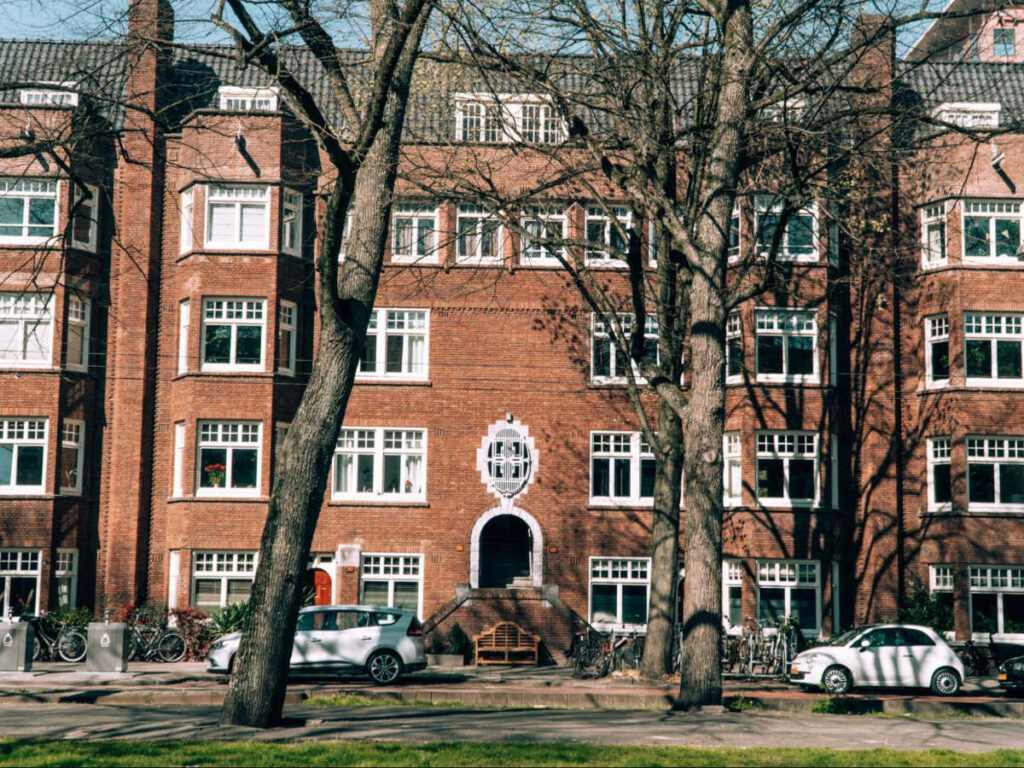 View of the intricate structure at the De Rivierenbuurt