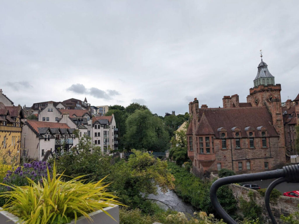 View of the beautiful architecture around Dean Village