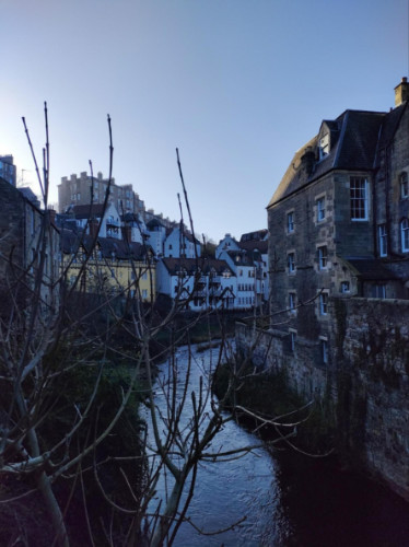View of the river and structures from Deans Bridge