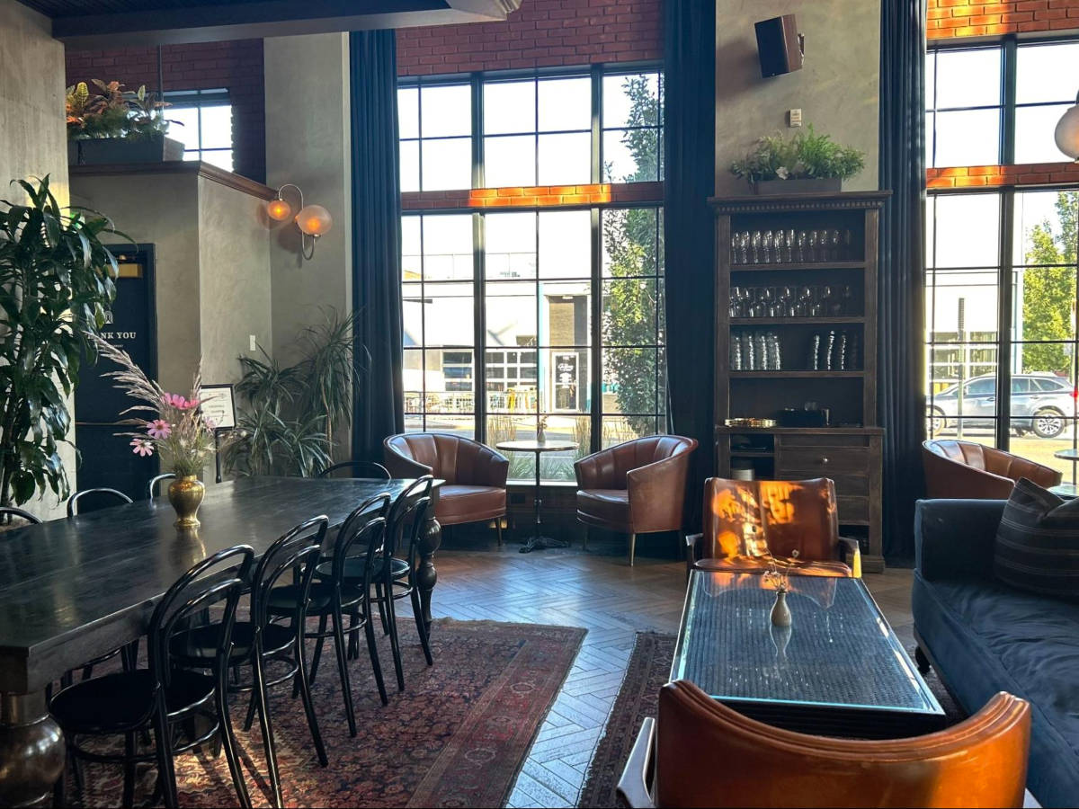 The interior and seating areas in Death & Co.