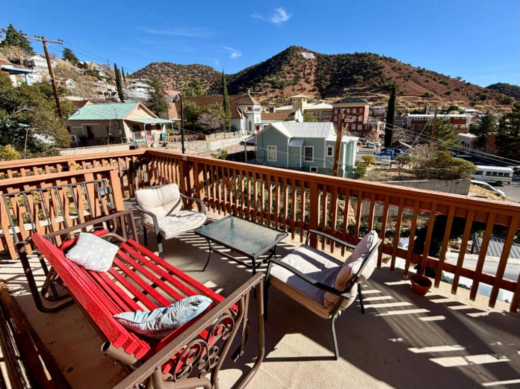 View at the deck in the the Oliver House during morning