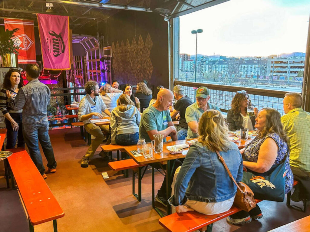 People enjoying their day at the Travel Lemming's Denver Meetups