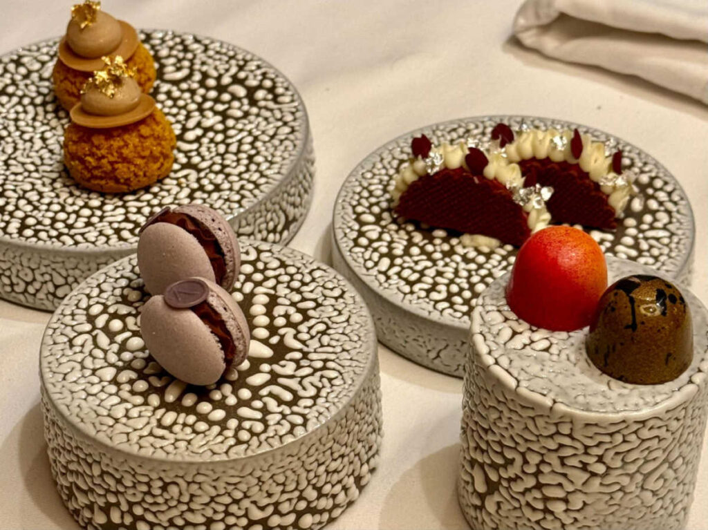 closeup look of the variety of dessert from Salabka