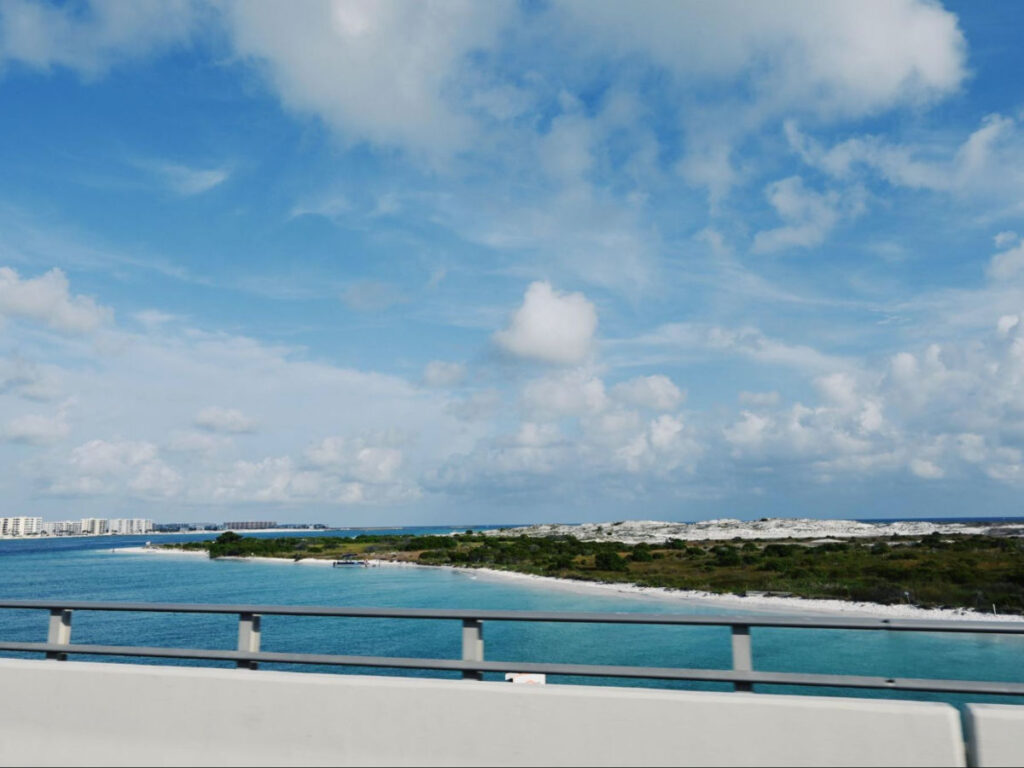 View of the smaller islands around Destin Harbor