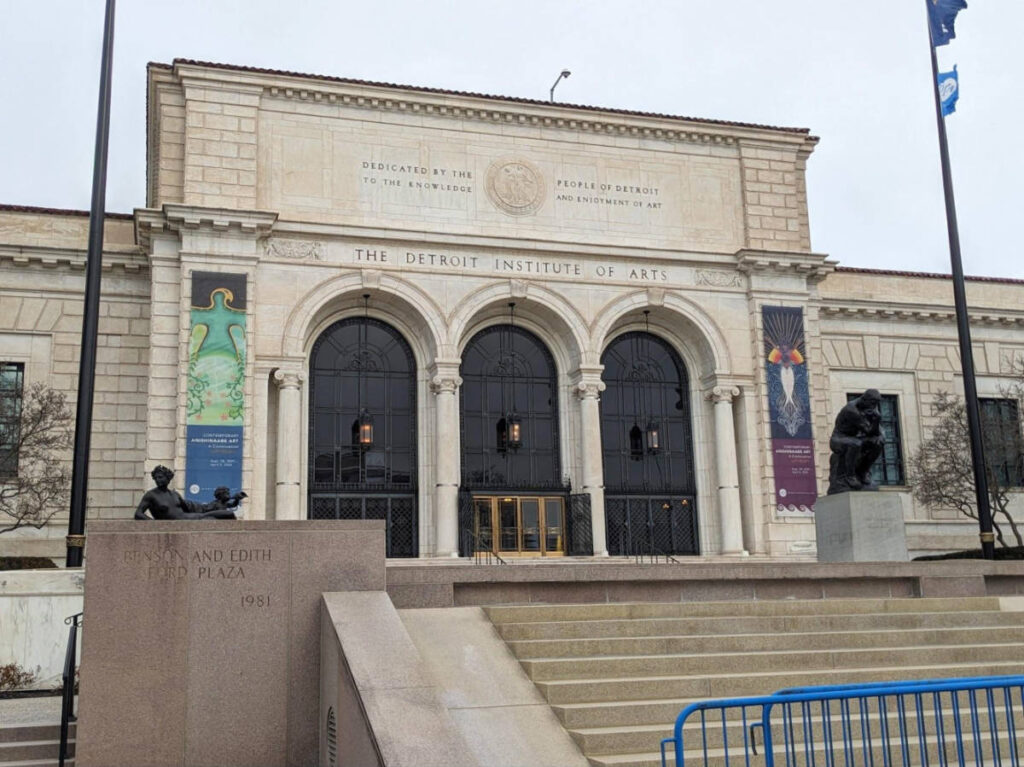 Exterior view of the Detroit Institute of Arts