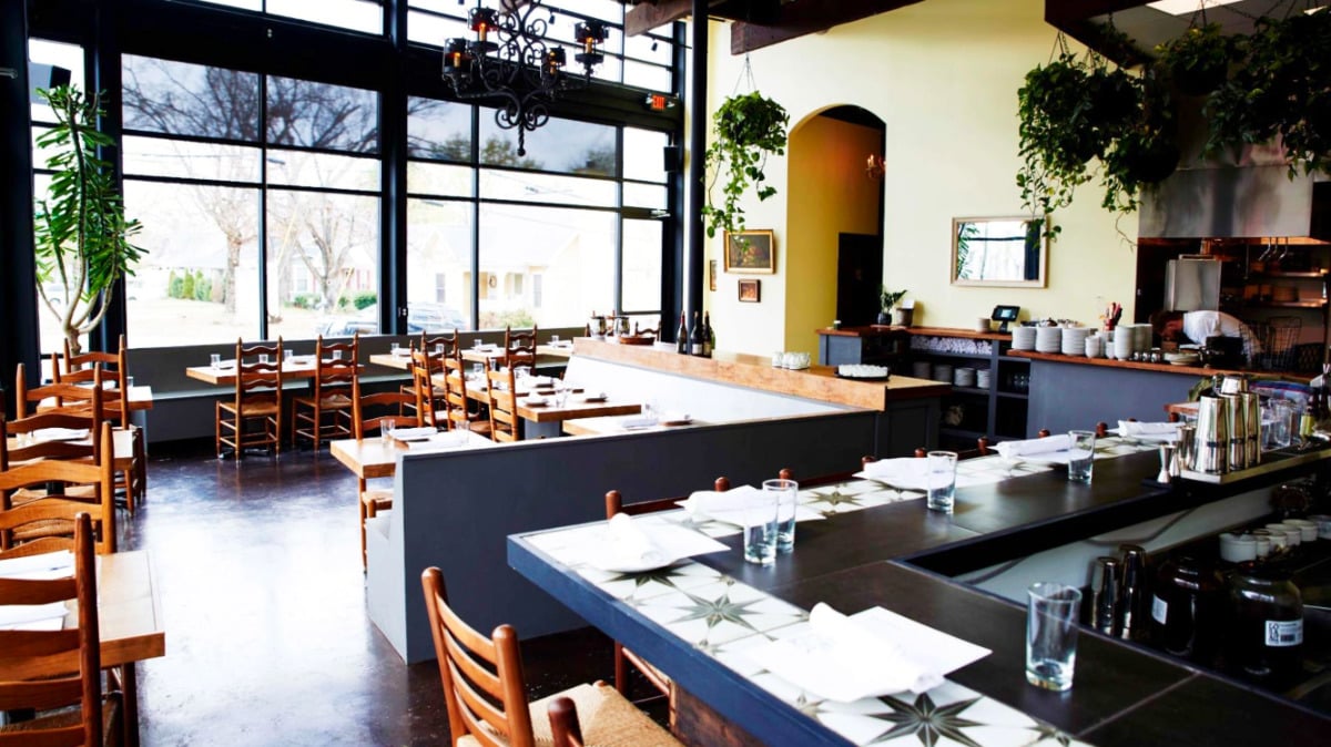 View of the empty dining area at Peninsula