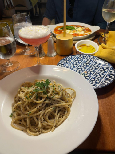 The dinner served at Limoncello