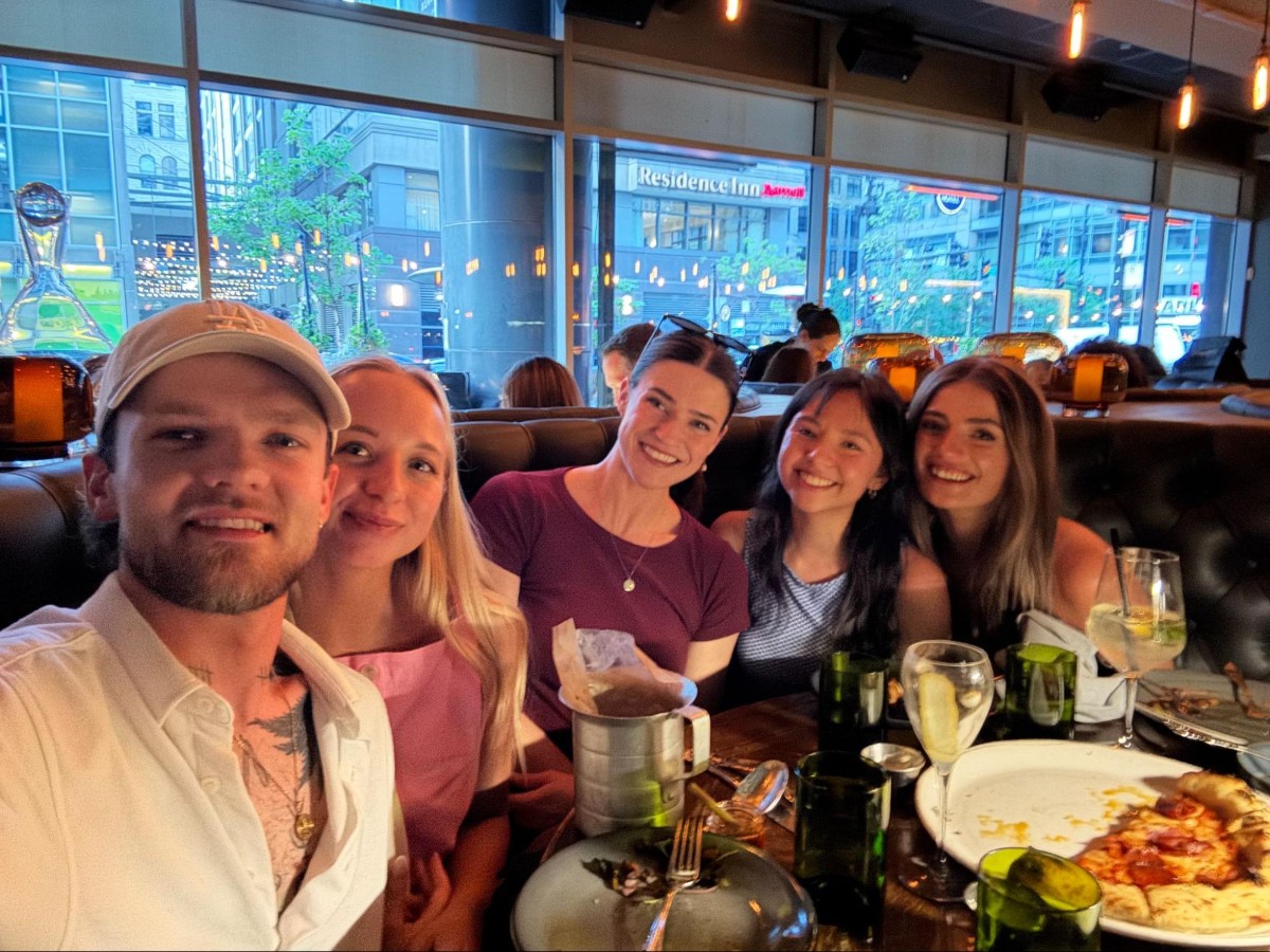 Author Betty and her crew on a dinner in Chicago