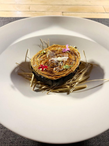 A plate of the creative dishes at A Restaurant