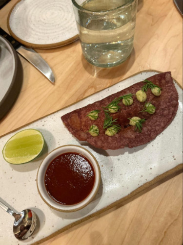 Mexican dishes served at Mezcaleria Alma