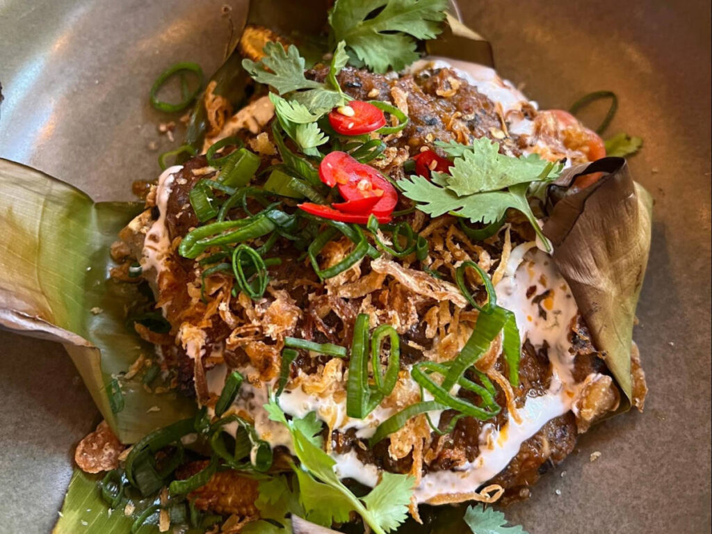 Closeup look of the dish from Lotus Restaurant