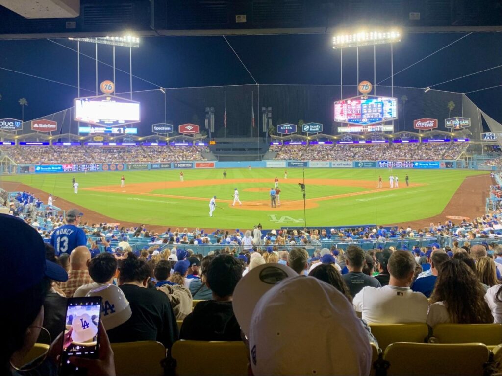 Watching a Dodgers game in LA