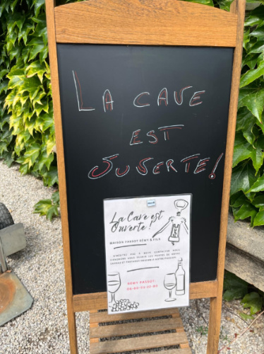 A signage outside the Domaine Passot