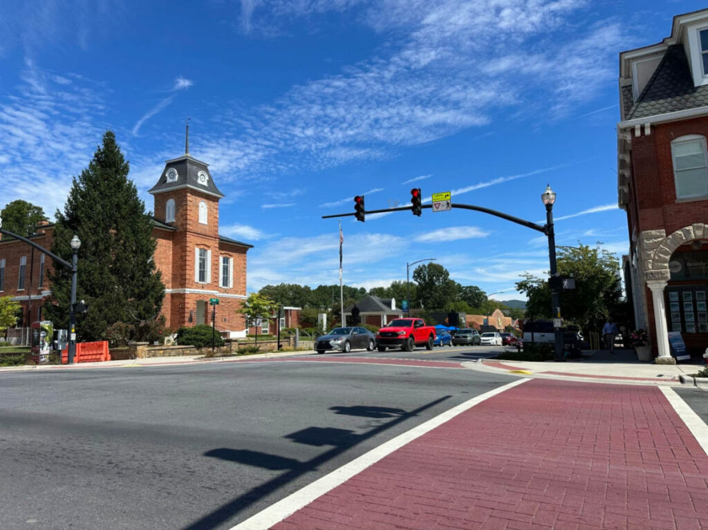 View of a street in Downtown Brevard