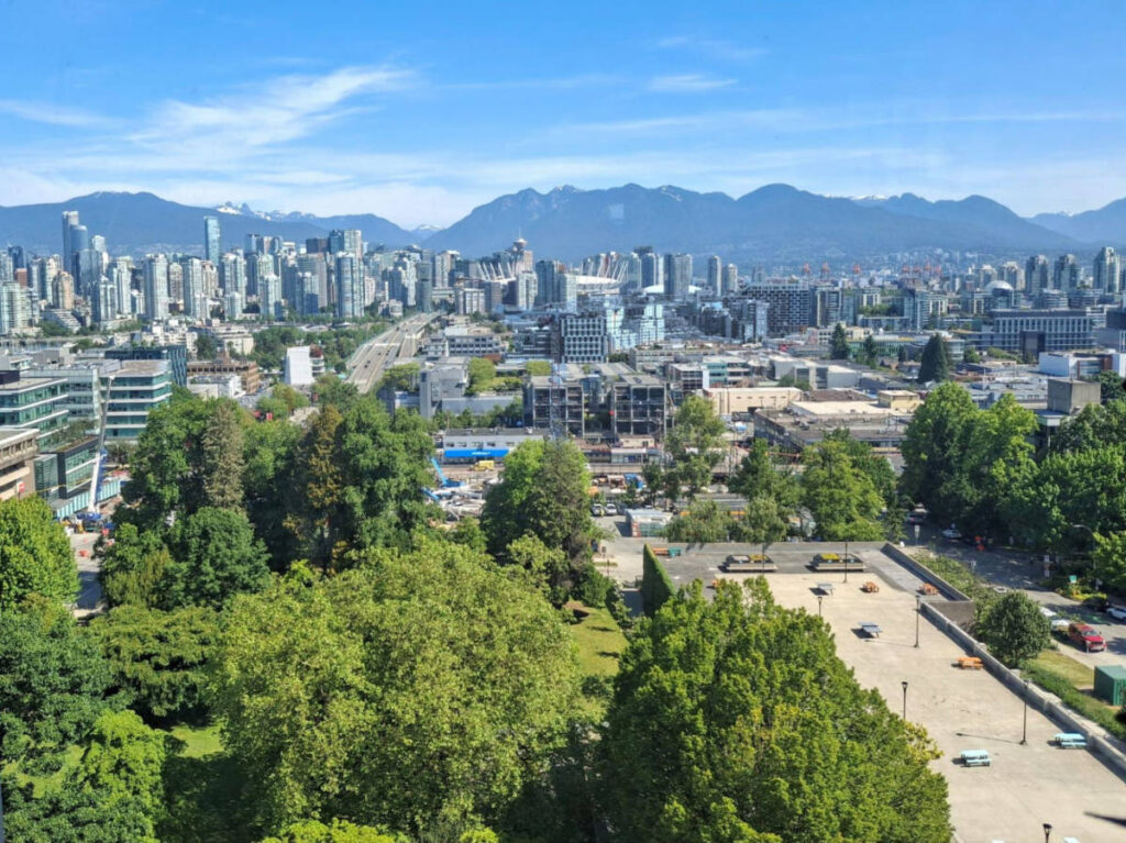 Overlooking view of the Downtown from the Vancouver City Hall