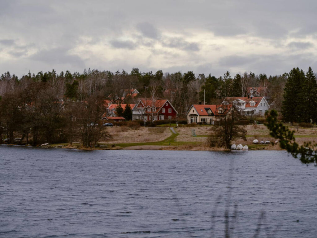 View of the dwellings in Tyresta Nationalpark