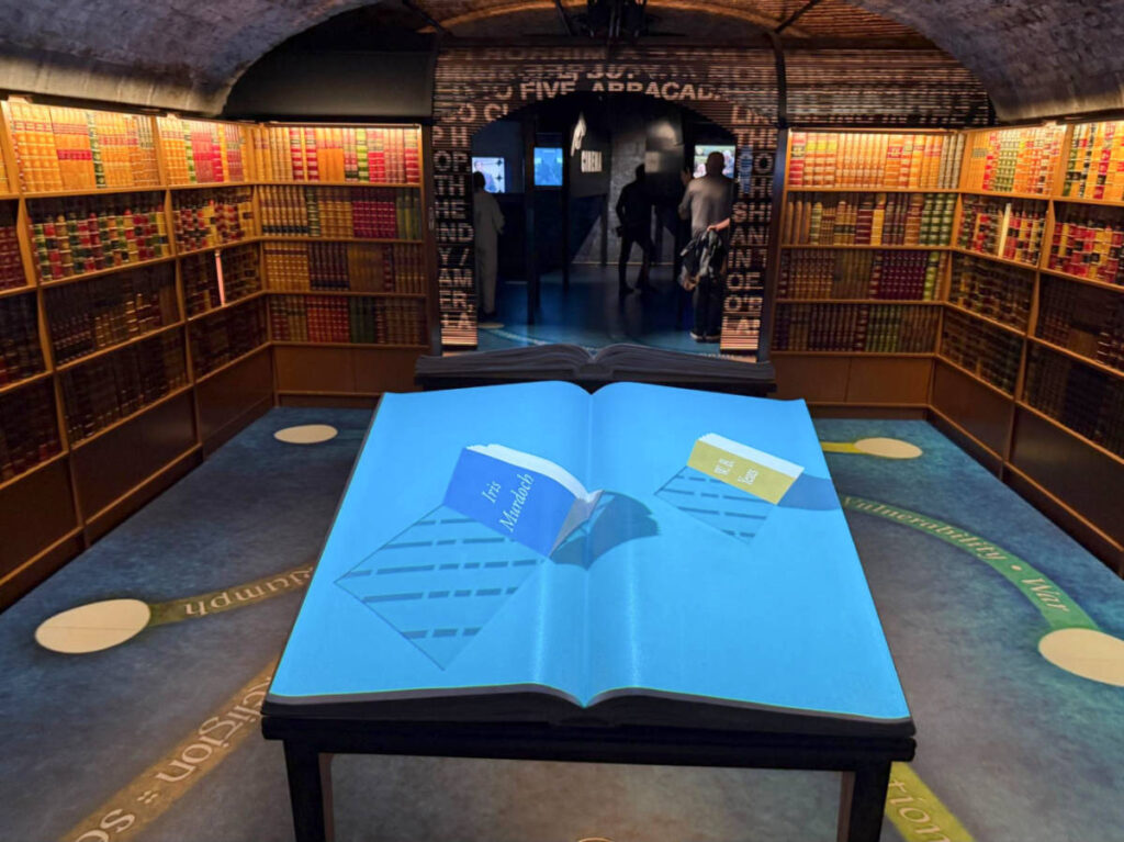 An exhibit of Irish literature at the EPIC The Irish Emigration Museum 