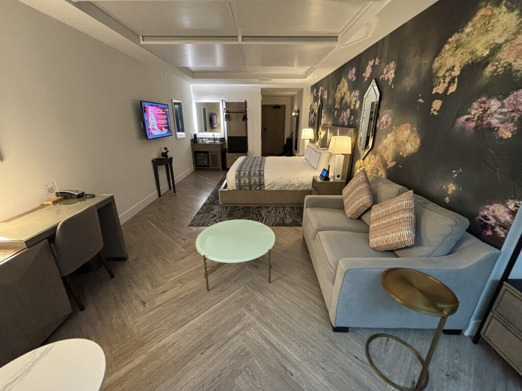 The interior of the room of EXchange Hotel