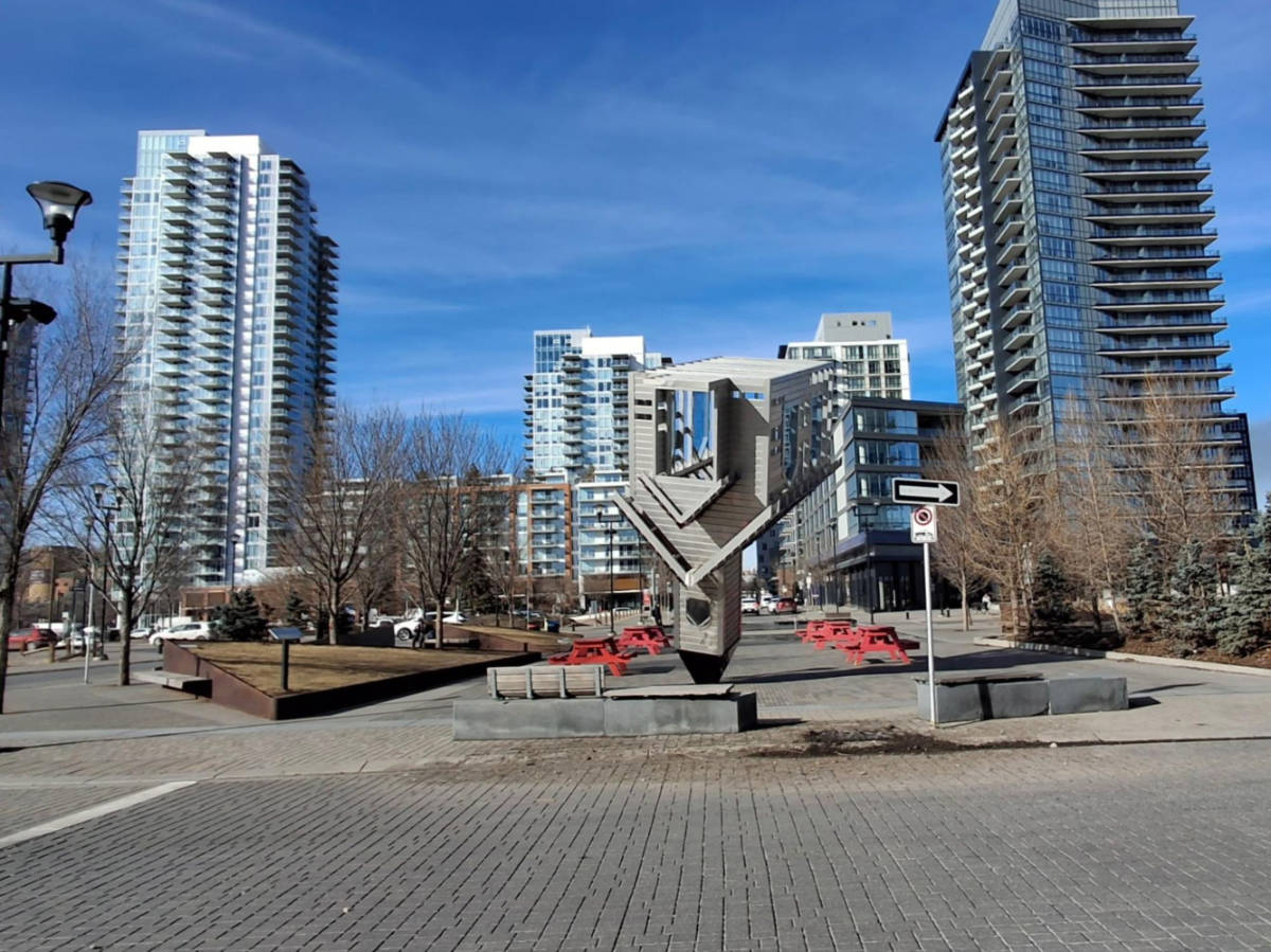 The modern high-rises and public art of East Village