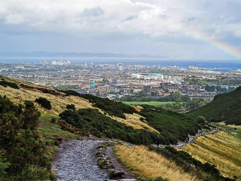 Overlooking view of the Edinburgh’s Leith neighbourhood