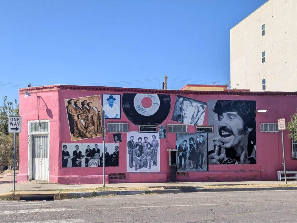 View of the “Barrio Soul” murals painted by local artist Jesus “Cimi” Alvarado